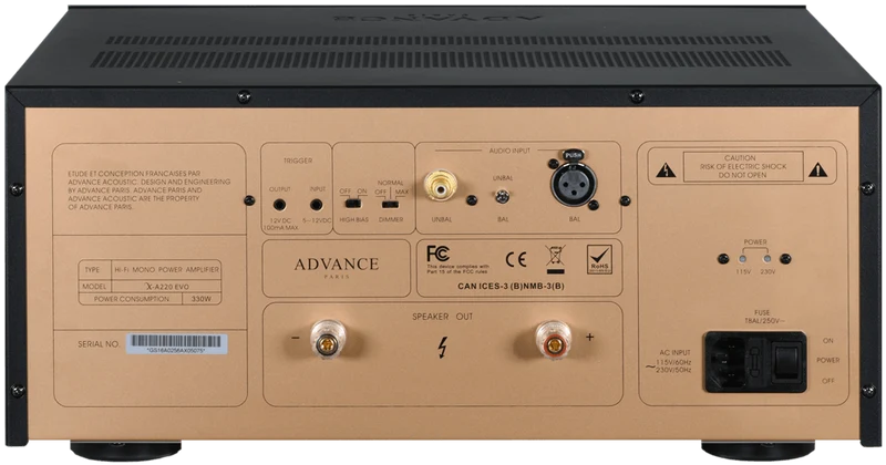 Advance Paris X-A220 EVO amplificatore finale di potenza monofonico a stato solido