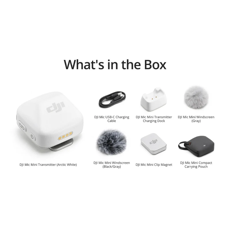 DJI Transmisor de Clip Mic Mini con Micrófono Incorporado