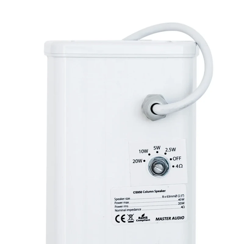 Master Audio CS950 Diffusore a colonna per chiese 4 Ohms / 100 Volts da 40W