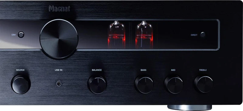 Magnat MR 780 Amplificatore integrato ibrido con Pre valvolare ECC81, 2x100W, Bluetooth® aptX™