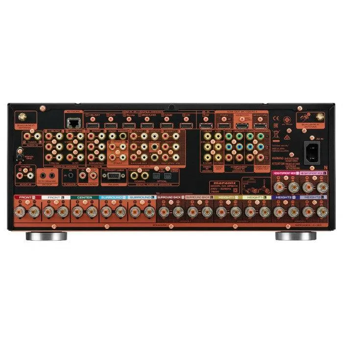 Marantz SR8015 BLACK sintoamplificatore 8k HDMI2.1 • 11x 200 (tbc) Watts (6 ohms, 1%) • chassis ramato