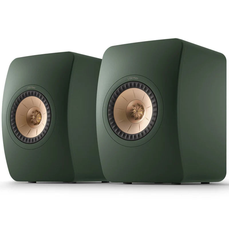 KEF LS50 META MOSS GREEN diffusori HiFi da scaffal Uni-Q con MAT