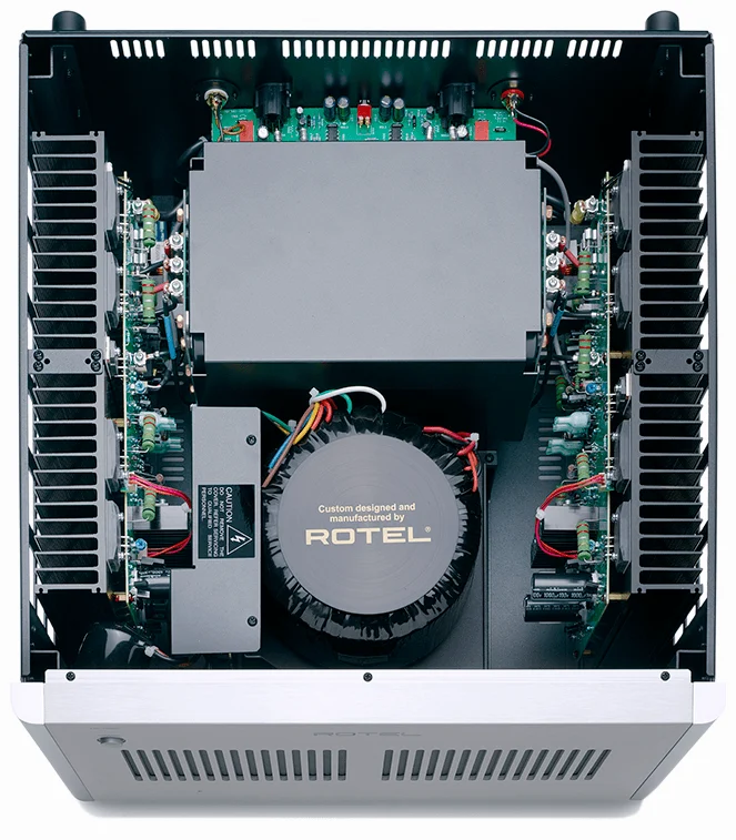 Rotel RB-1590 Silver amplificatore Finale da 350+350 W RMS, classe A/B Doppi trasformatori toroidali
