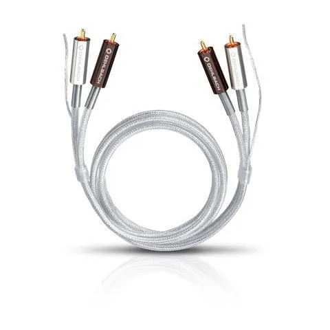 OEHLBACH 2601 Cavo Phono RCA audio Silver Express Plus 1,0 MT per giradischi AUDIOPHILE