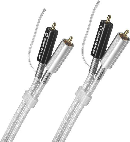 OEHLBACH 2601 Cavo Phono RCA audio Silver Express Plus 1,0 MT per giradischi AUDIOPHILE