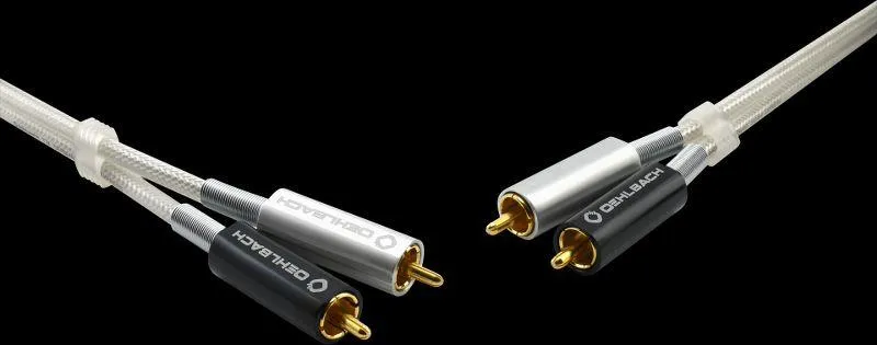 OEHLBACH 2601 Cavo Phono RCA audio Silver Express Plus 1,0 MT per giradischi AUDIOPHILE