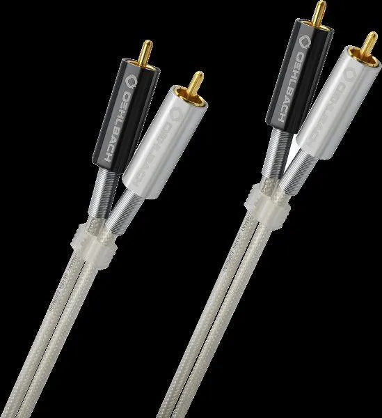 OEHLBACH 2601 Cavo Phono RCA audio Silver Express Plus 1,0 MT per giradischi AUDIOPHILE