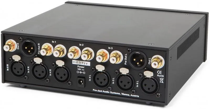 Pro-ject Pre Box RS BLACK Preamplificatore a valvole, circuitazione Dual Mono bilanciata high end