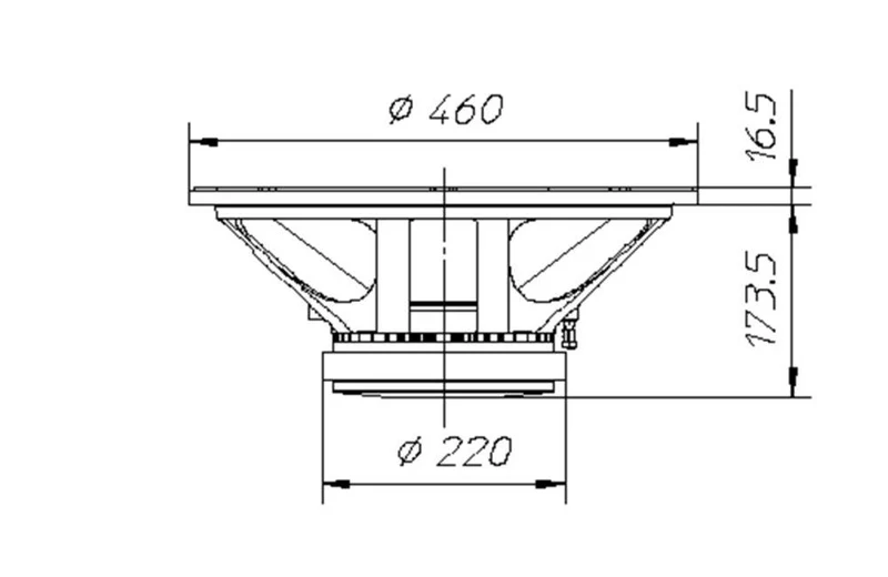 Ciare PW455 Woofer 18”- 450 mm, Sospensioni in tela Nomex®, bobina sandwich, 1000 W, 8 ohm