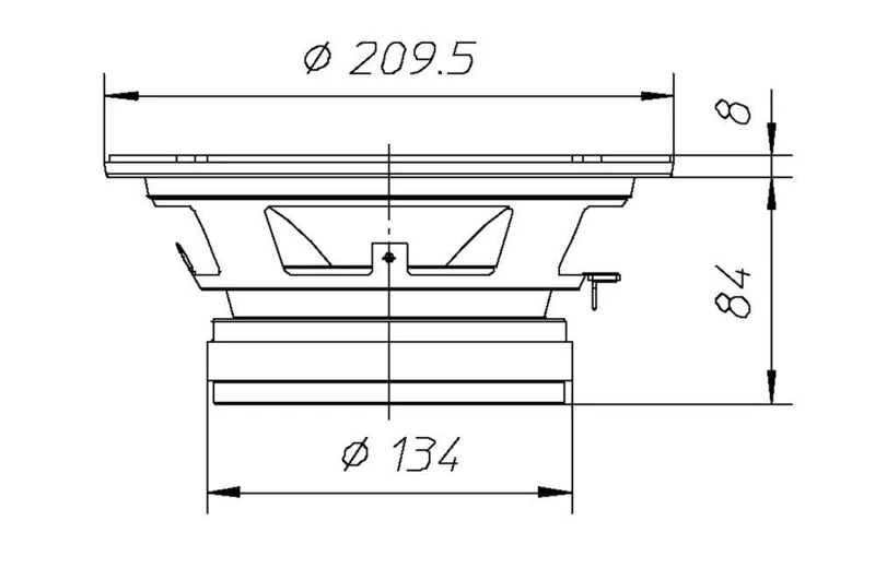 Ciare PM200N extended range 200mm, impedenza 8 Ohm e potenza 250 W