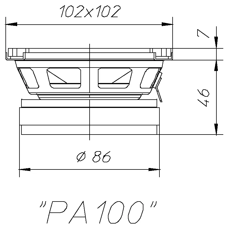 Ciare PA100 extended range 100mm, impedenza 8 Ohm e potenza 80 W