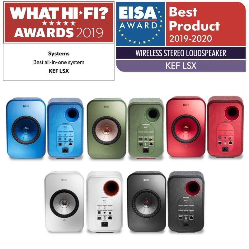 KEF LSX wireless GREEN - SIGNATURE sistema altoparlanti attivi hifi multiroom bluetooth e wifi
