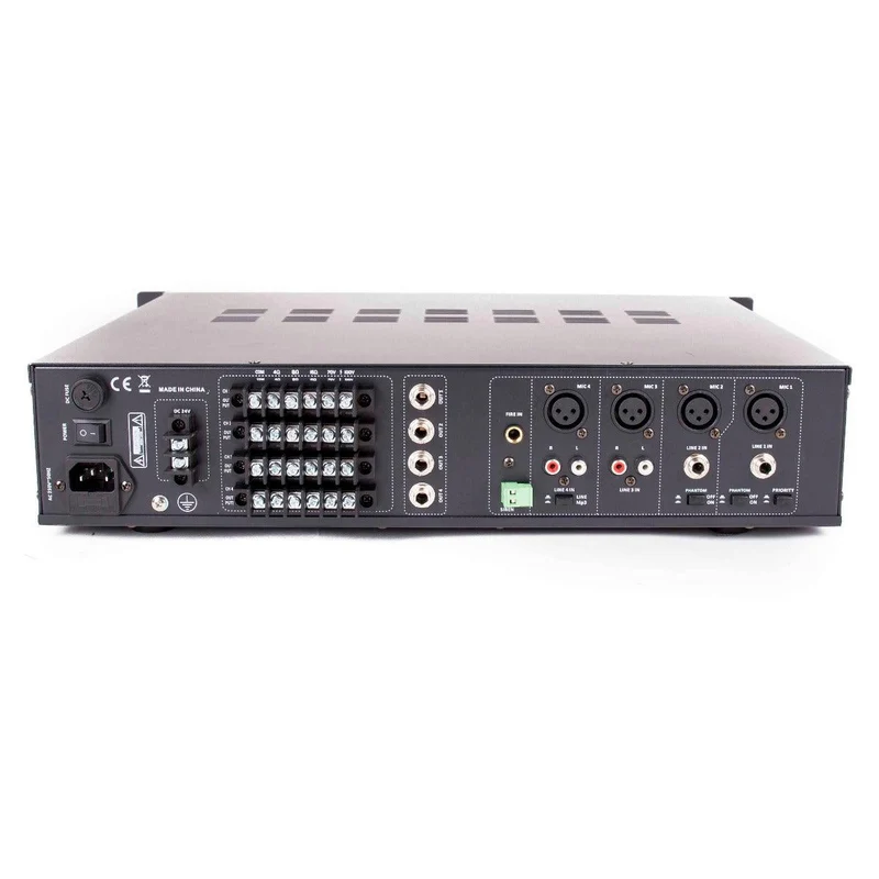 Master Audio MX4412 Amplificatore mixer multizona 8ohm e 100V PA a matrice con lettore MP3 e BLUETOOTH