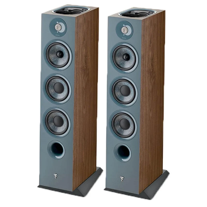 Focal chora 826D COPPIA diffusori da pavimento, Legno Scuro, 3 vie + 1 via per Atmos, 250W