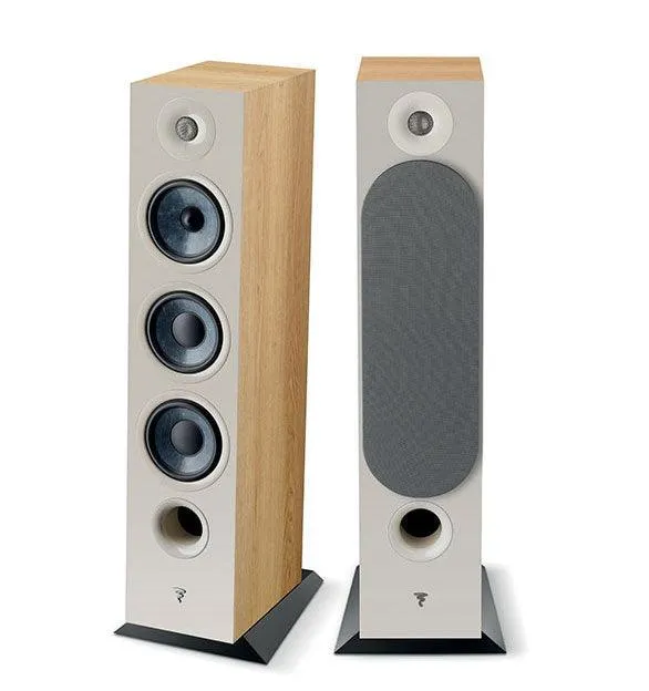 Focal chora 826 COPPIA diffusori da pavimento, 3 vie, Legno chiaro, bass reflex, 2 woofer, 250 W