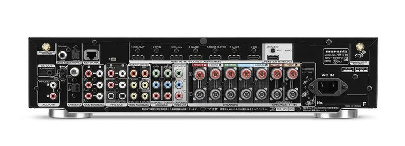 Marantz NR1710 Sintoamplificatore AV 7.2 canali, 4k Ultra HD supporta formati audio multidimensionali