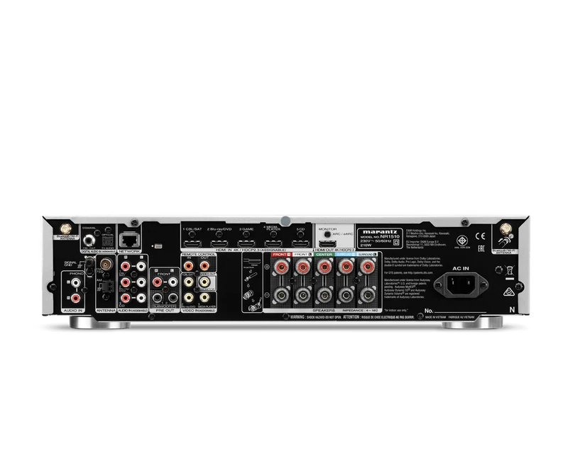 Marantz NR1510 Sintoamplificatore AV Ultra-Slim 5.2ch, silver,oro, funzionalità di streaming musicale online