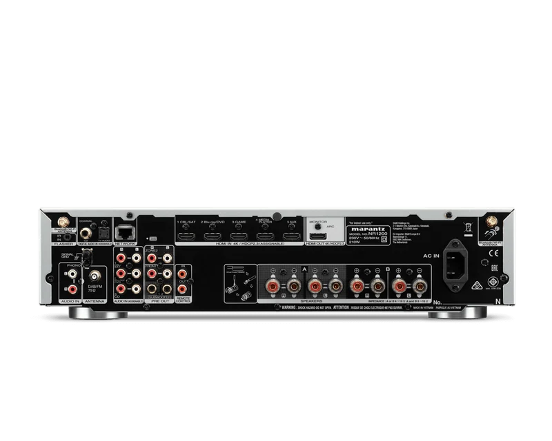 Marantz NR1200 SILVER GOLD Sintoamplificatore di rete Stereo ultrasottile, 75W, Bluetooth, WIFI e DAB+