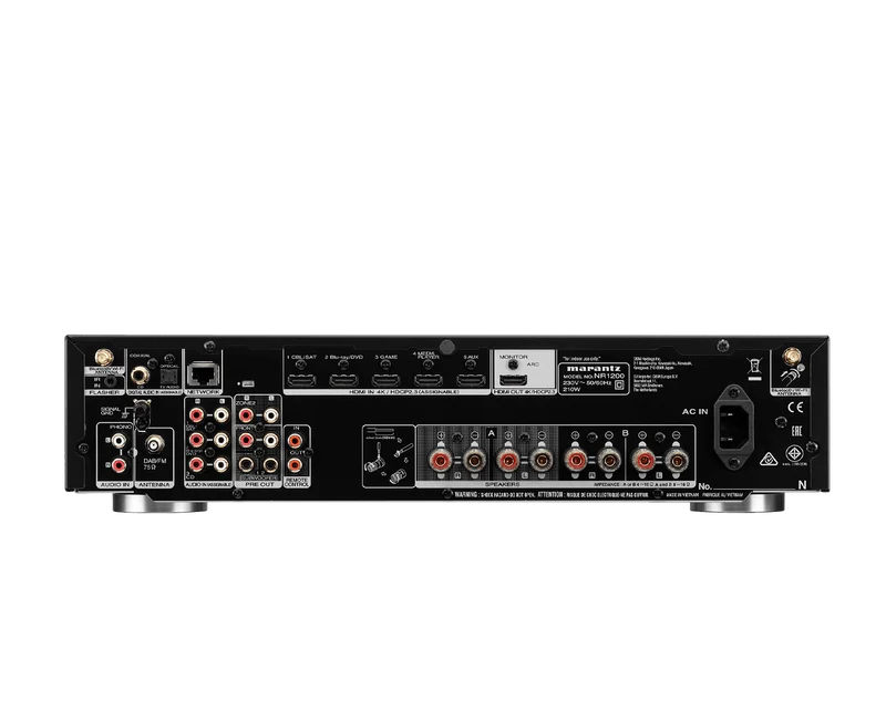 Marantz NR1200 BLACK Sintoamplificatore di rete Stereo ultrasottile, 75W, Bluetooth, WIFI e HDCP 2.3
