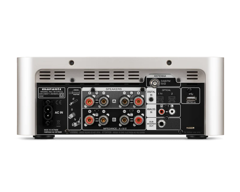 Marantz MELODY M-CR612 Silver Gold sintoamplificatore stereo di rete riproduzione di dischi CD, radio DAB +, HEOS