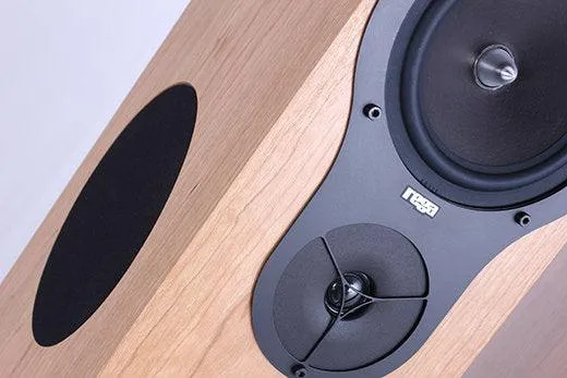 Rega RX3 diffusori da pavimento Noce COPPIA a 2,5 vie reflex frontale bass driver laterale