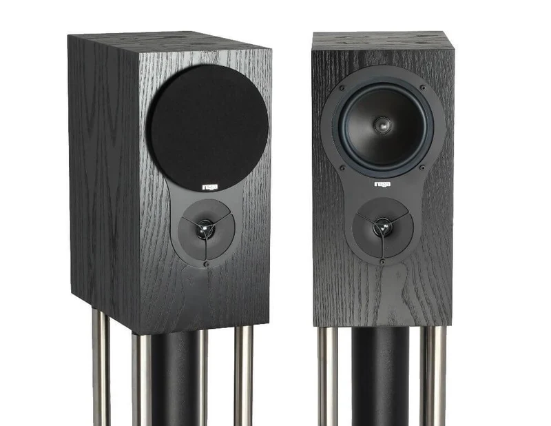Rega RX1 diffusori da stand o muro Nero COPPIA bookshelf a 2 vie, bass reflex posteriore