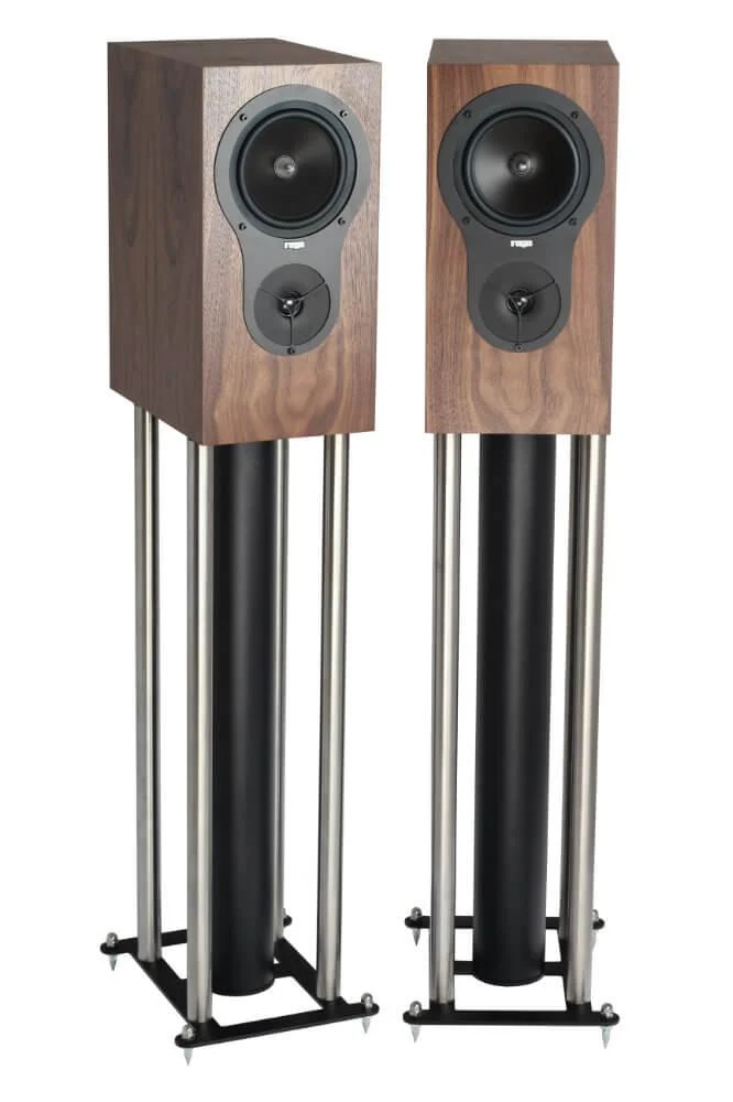 Rega RX1 diffusori da stand o muro Noce COPPIA bookshelf a 2 vie, bass reflex posteriore