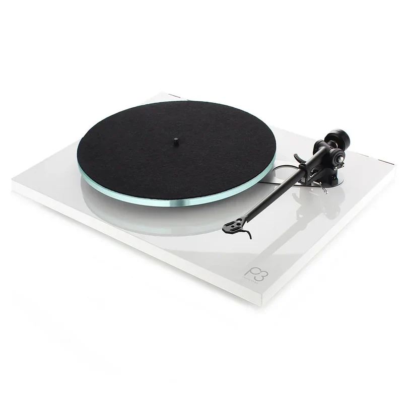 REGA PLANAR 3 BIANCO Giradischi piatto in vetro 12mm, braccio RB330 cavo REGA e motore 24V