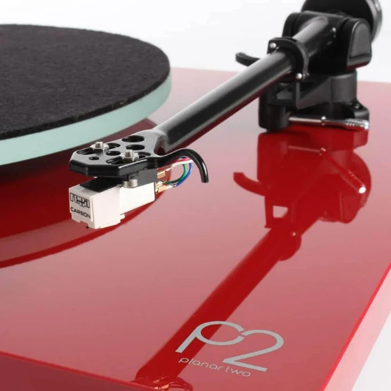 REGA Planar 2 ROSSO Giradischi con piatto in vetro, braccio RB220 e testina Carbon motore 24V