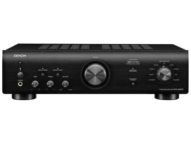 Denon PMA-600NE BLACK Amplificatore Integrato, 2 X 70W, bluetooth e ingresso phono MM