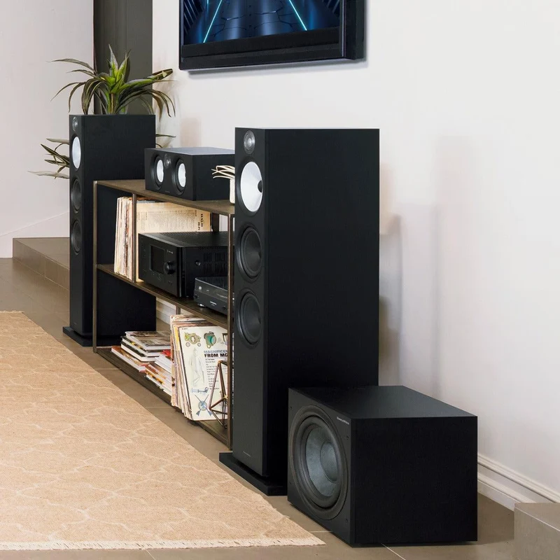 B&W HTM6 NERO Canale centrale a 2 vie, bass reflex Flowport, 2 woofer/midrange