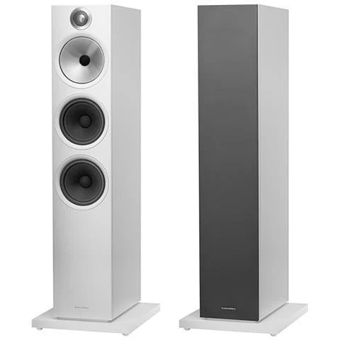 B&W 603 Diffusori da pavimento COPPIA a 3 vie, bass reflex Flowport, HIGH END, BIANCO