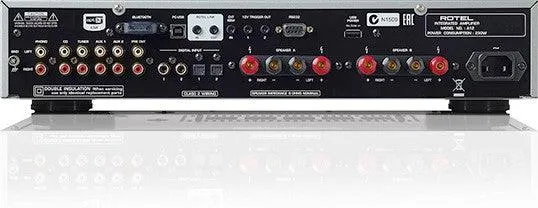 ROTEL A-12 SILVER Amplificatore integrato 60+60W RMS su 8 ohm, Bluetooth, Phono MM, USB