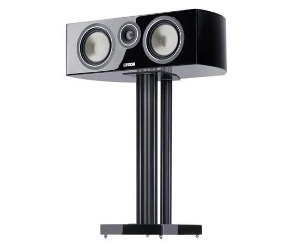 Canton Vento 866.2 Center diffusore acustico centrale colore Nero 3 Vie, sistema Bass-Reflex su stand