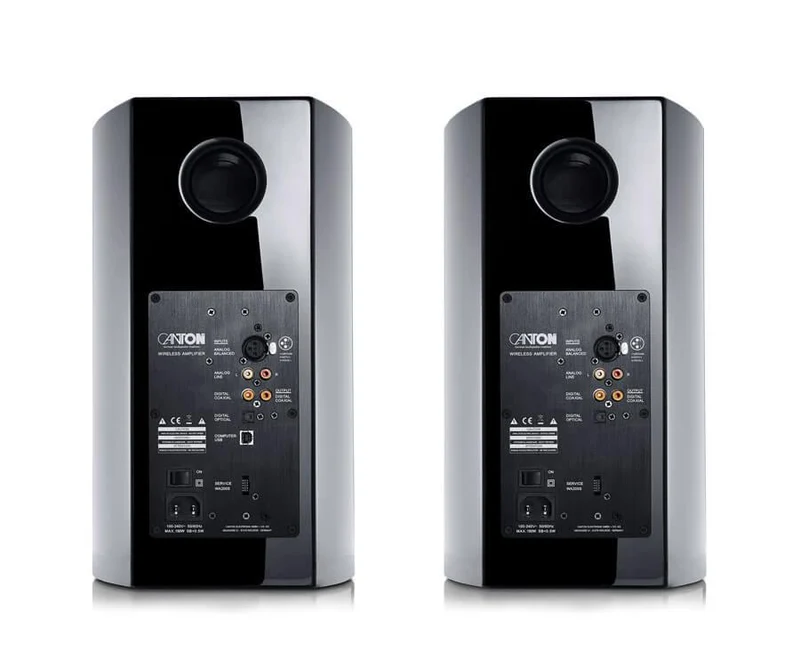 Canton SMART VENTO 3 diffusori acustici nero lucido da stand attivi con connessione wireless (COPPIA)