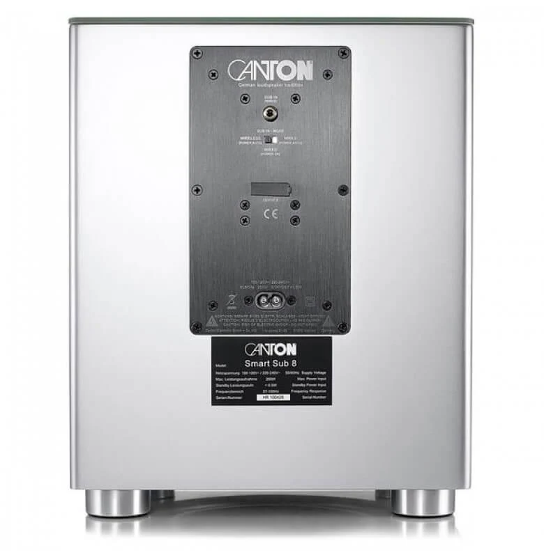 Canton SMART SUB 8 silver subwoofer wireless adatto a tutti i diffusori della serie Smart Canton