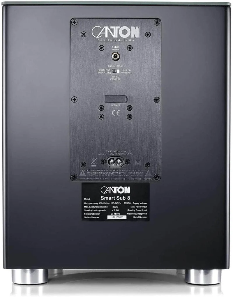 Canton SMART SUB 8 nero subwoofer wireless adatto a tutti i diffusori della serie Smart Canton
