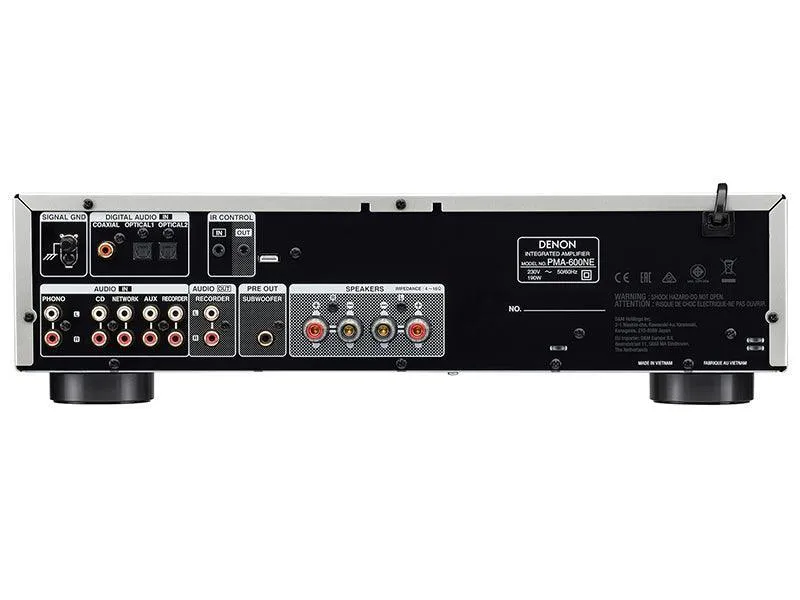 Denon PMA-600NE SILVER Amplificatore Integrato, 2 X 70W, bluetooth e ingresso phono MM