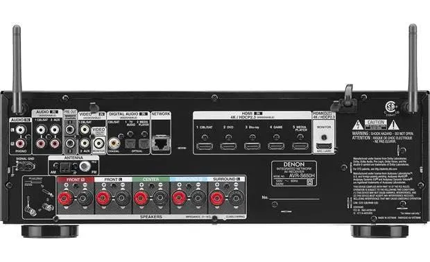 Denon AVR-S650H Sintoamplificatore 5.2 canali 4K Ultra HD/60 Hz, HDR10