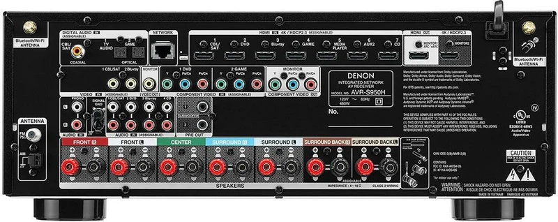 Denon AVR-S950H sintoamplificatore 7.2 canali HDCP 2.3, 4K Ultra HD60