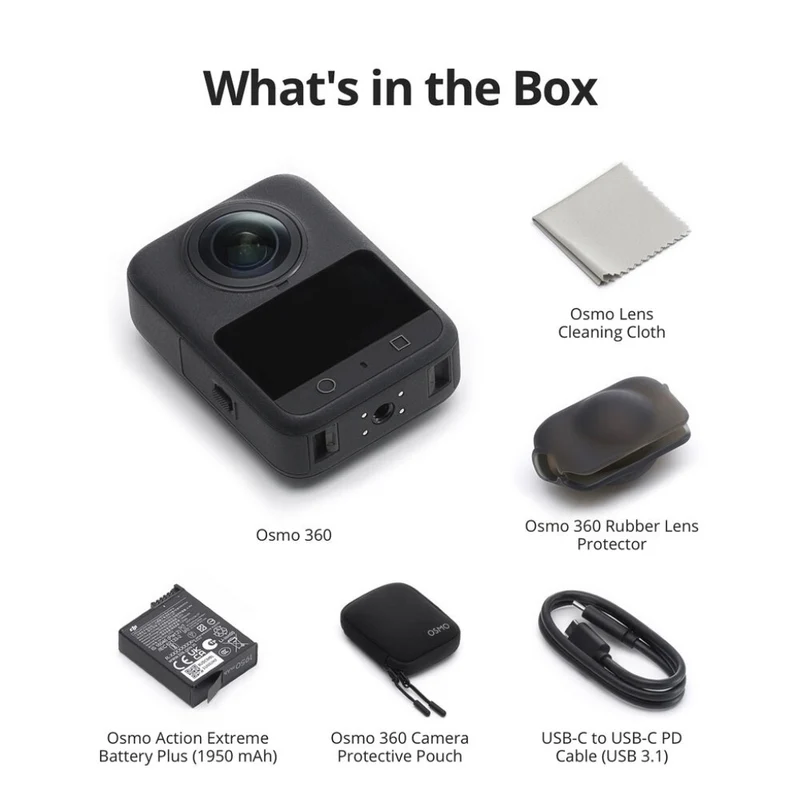 DJI Cámara Digital de Acción Osmo 360 Standard Combo, 6937224110502