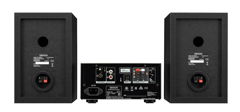 DENON D-T1 Sistema Micro HI-FI con sintonizzatore AM/FM + diffusori, NERO