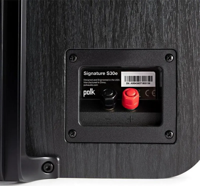 POLK AUDIO S30e Diffusore centrale a 2 vie bass reflex posteriore Power Port, NERO