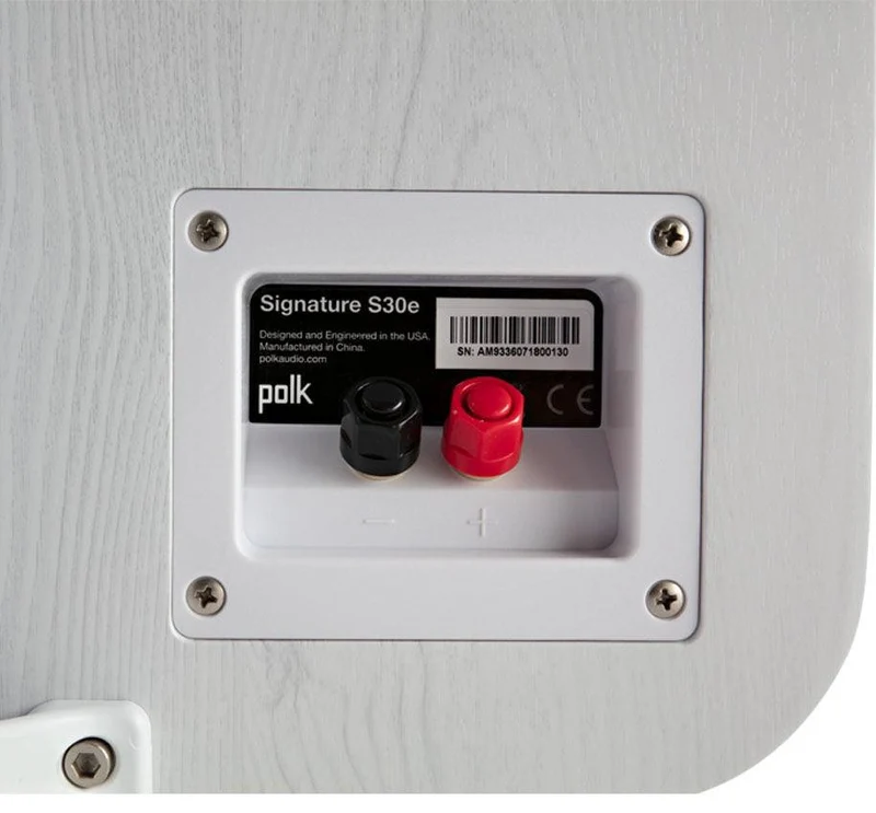 POLK AUDIO S30e Diffusore centrale a 2 vie bass reflex posteriore Power Port, BIANCO