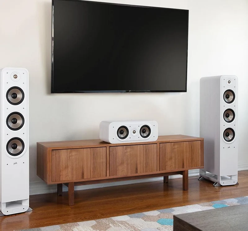 POLK AUDIO S30e Diffusore centrale a 2 vie bass reflex posteriore Power Port, BIANCO