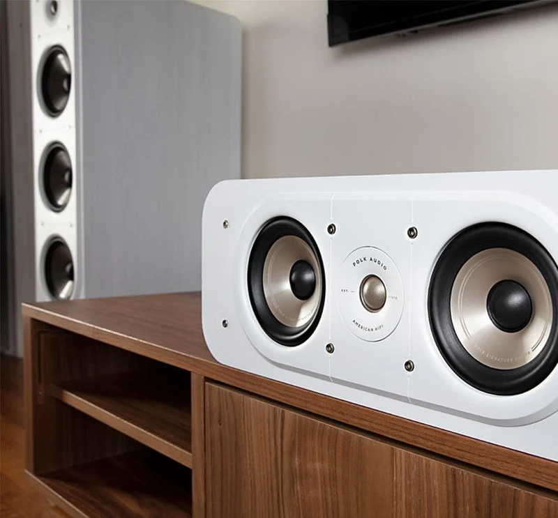 POLK AUDIO S30e Diffusore centrale a 2 vie bass reflex posteriore Power Port, BIANCO