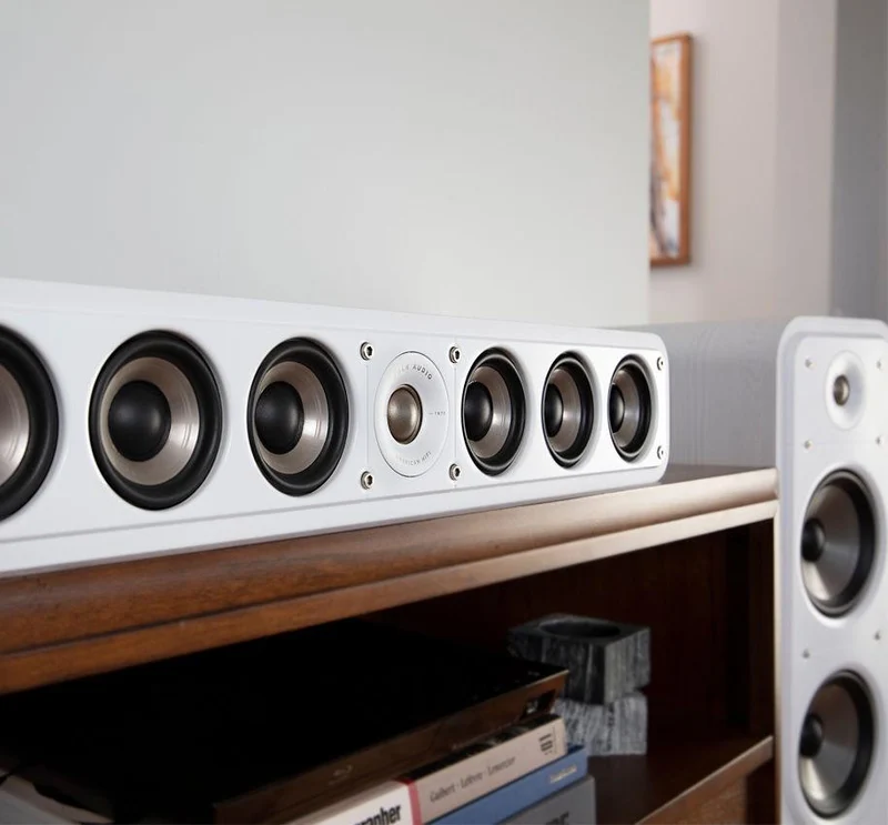 POLK AUDIO S35e Diffusore centrale slim a 2 vie doppio bass reflex posteriore Power Port, BIANCO