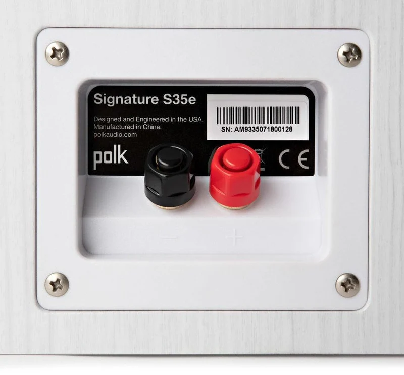POLK AUDIO S35e Diffusore centrale slim a 2 vie doppio bass reflex posteriore Power Port, BIANCO