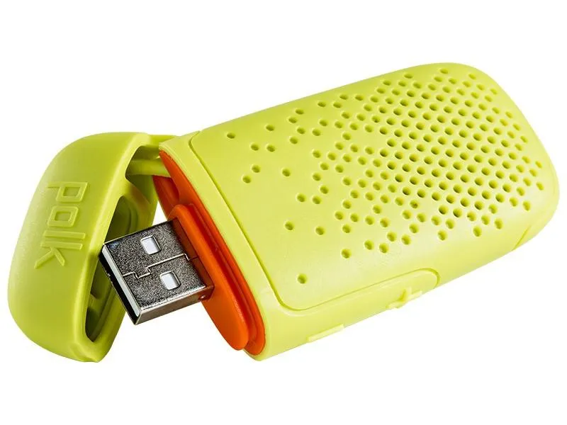 POLK AUDIO Bit Diffusore Bluetooth portatile ultra compatto e impermeabile, GIALLO