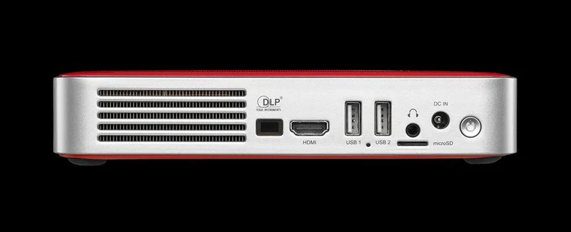 VIVITEK Qumi Q38 Videoproiettore WiFi Tascabile LED DLP 1080p, 1.920x1.080, batteria integrata 12.000 mA - ROSSO